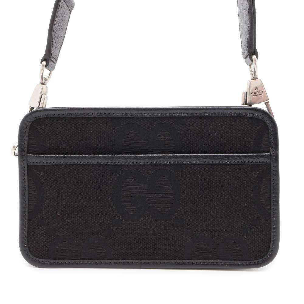 Gucci Jumbo GG Canvas Shoulder Bag Black